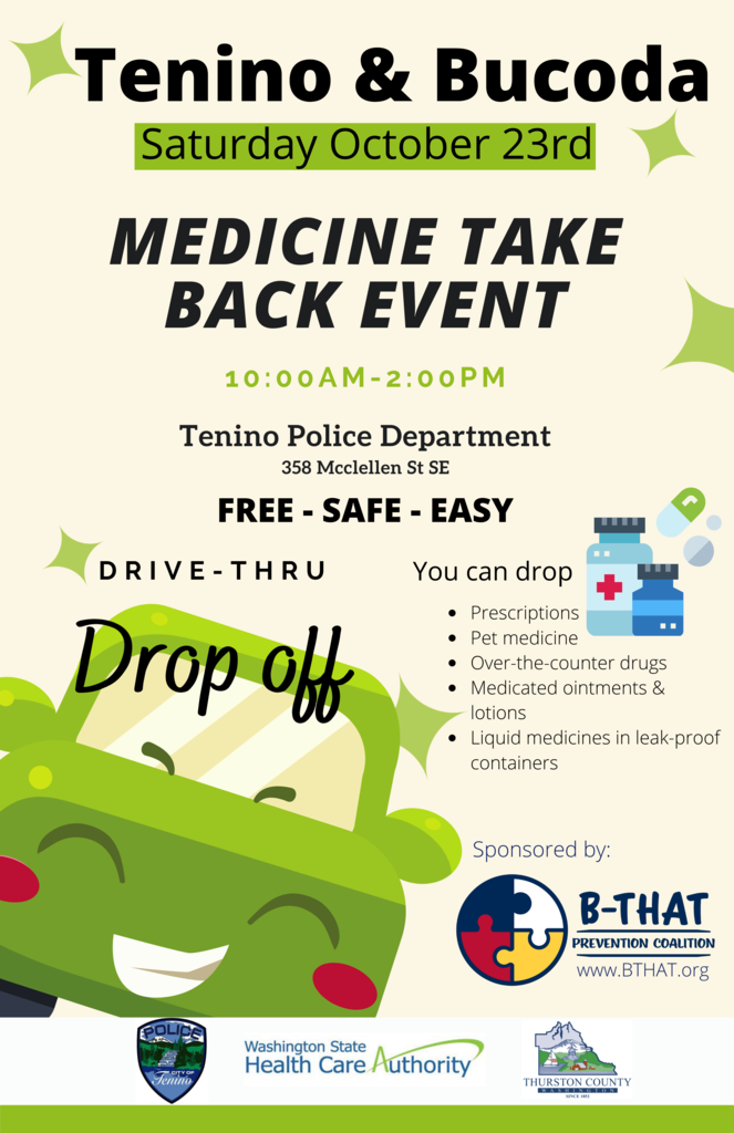 Flyer for medicine take back event