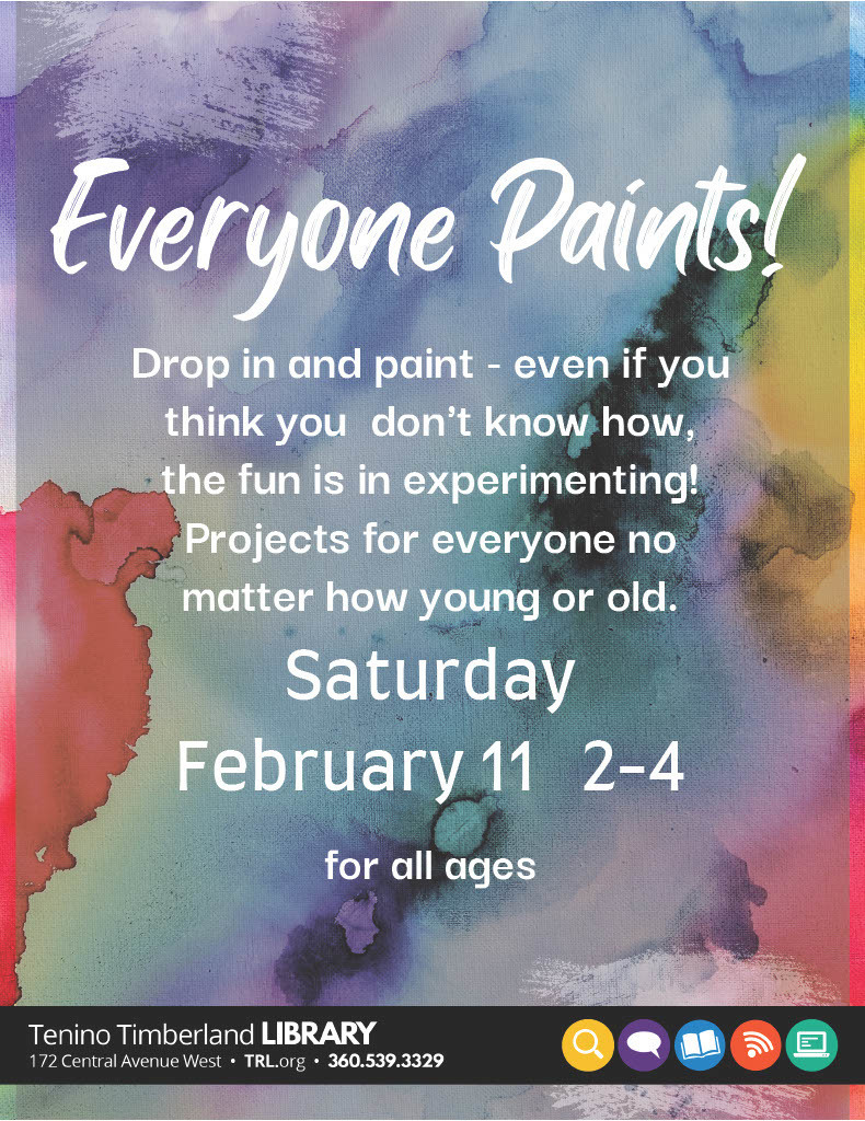 Tenino Library Everyone Paints event